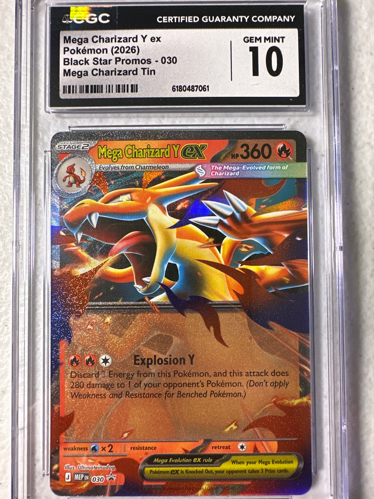 Mega Charizard Tin - Mega Charizard Y ex BSP 030 CGC Gem Mint 10