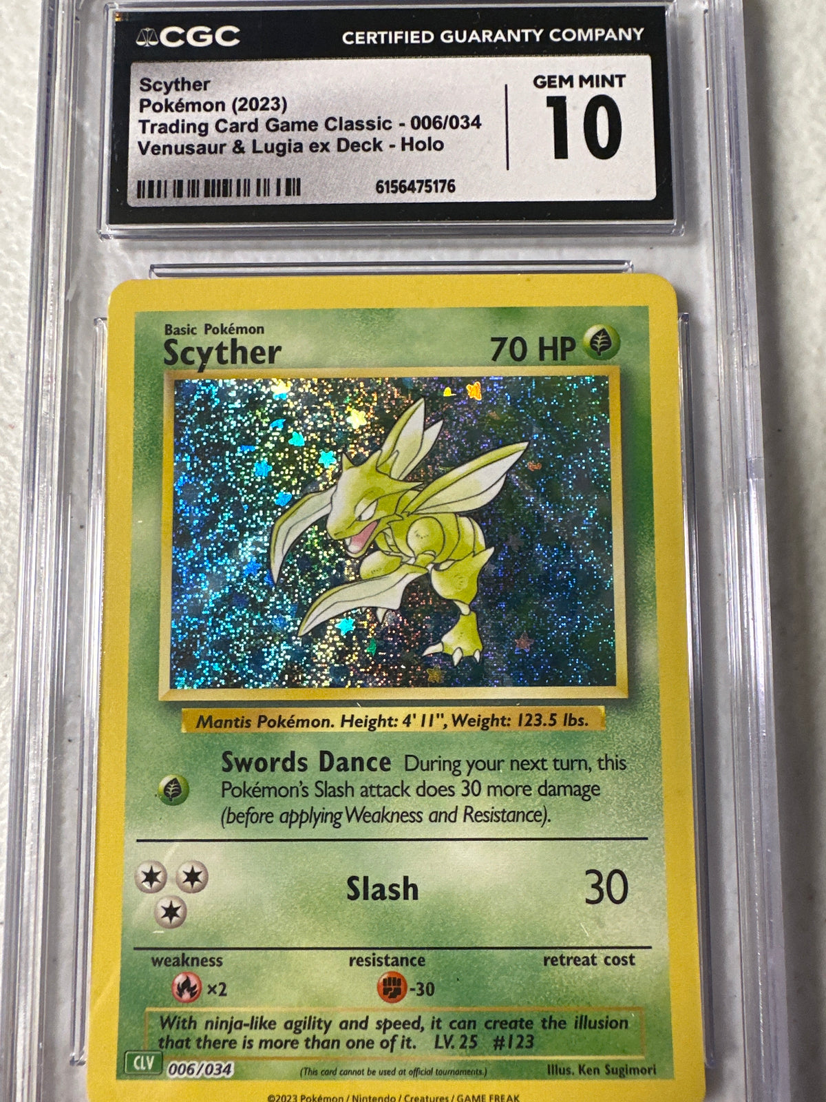 Venusaur & Lugia ex Deck - Scyther 006/034 CGC Gem Mint 10
