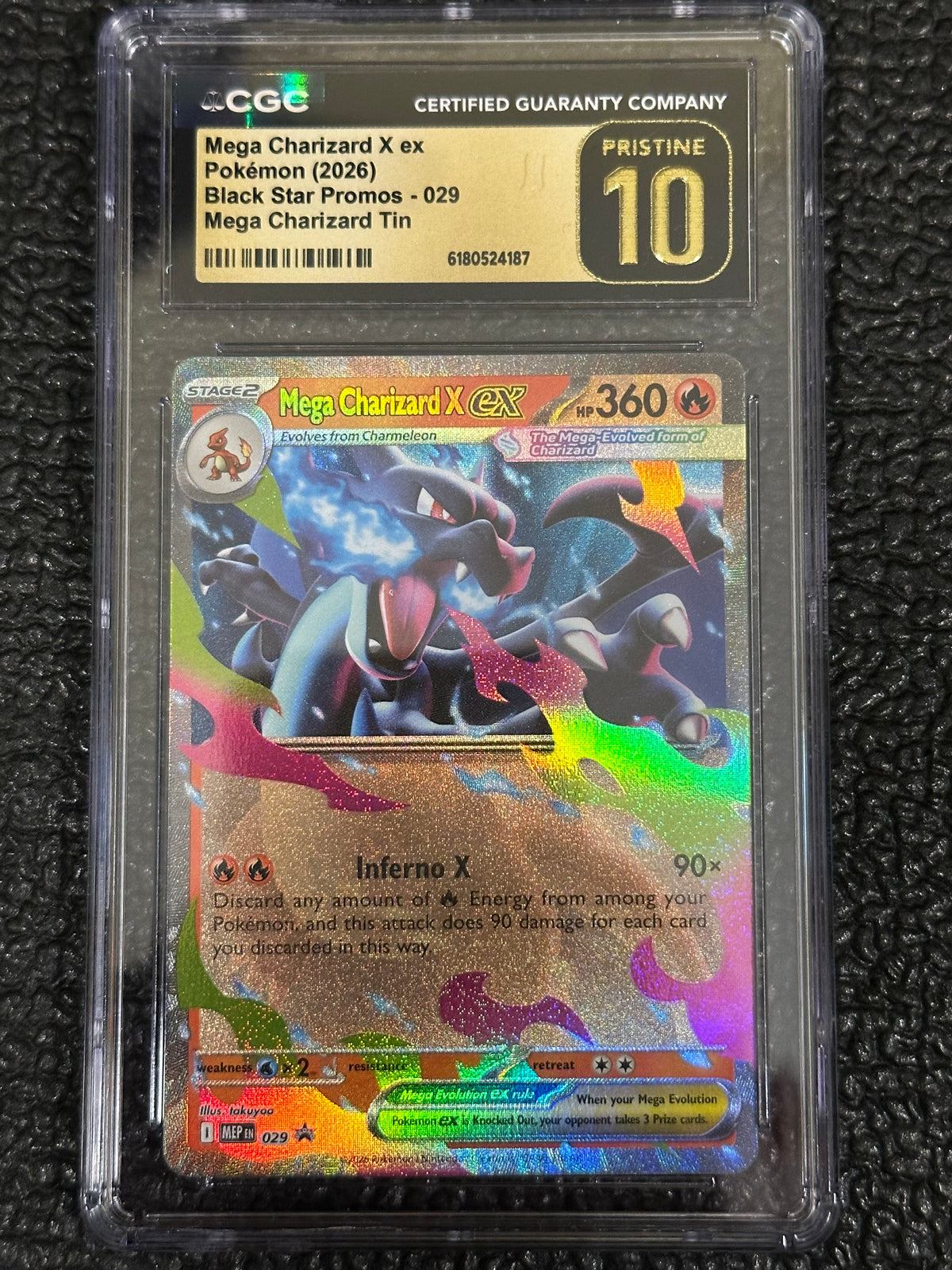 Mega Charizard X ex BSP 029 CGC Pristine 10